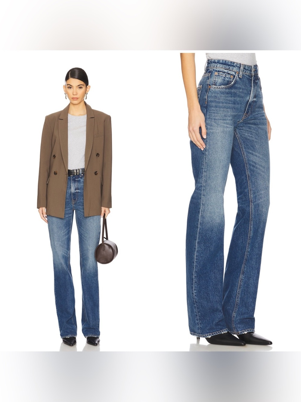 NWT GRLFRND Melanie High Rise Boot Cut Jeans in Los Feliz